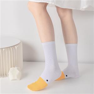 Mid length cotton socks are damp