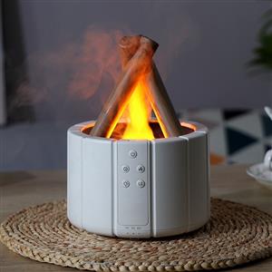 Simulated flame humidifier