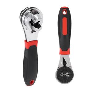 Adjustable ratchet wrench with multifunctional movable opening