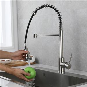 Foreign trade cold and hot water rotary universal pull faucet