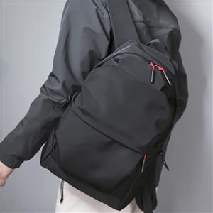 Men's pleated solid color backpack anti splash