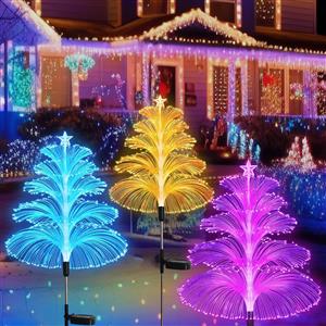 Fiber optic single-layer jellyfish garden lawn lamp, courtyard lamp, landscape observation lamp