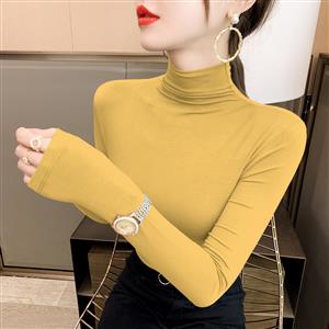 Slim fit and slimming long sleeved top for women's clothing